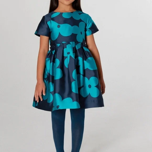 Jacadi Blue and Green Formal Dress - Picture 8 of 10